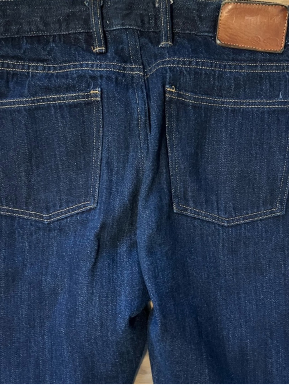Taylor Stitch Indigo Slim Jeans with Contrast Stitching - Picture 7 of 8